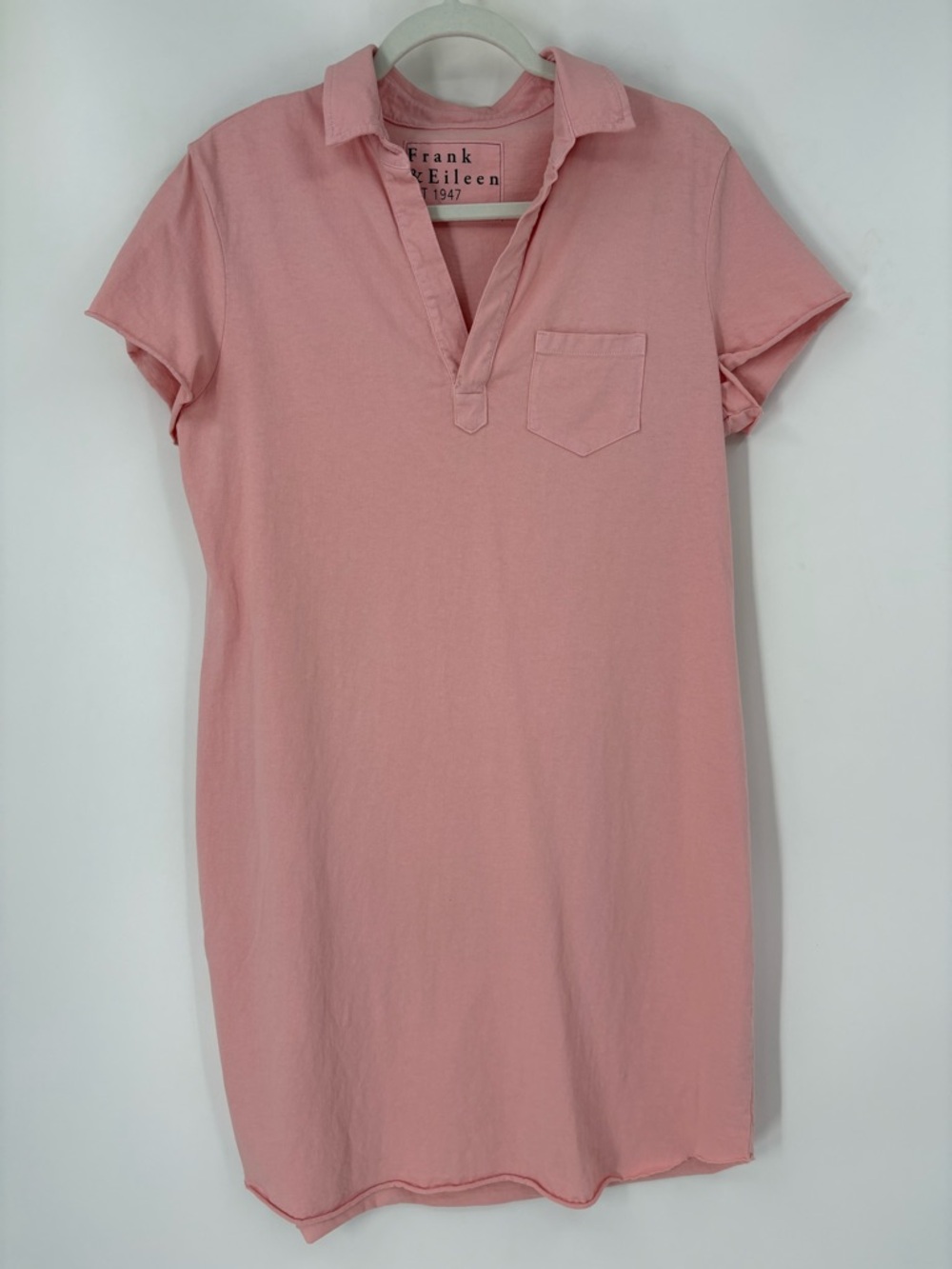 Frank & Eileen Lauren Heritage Jersey Polo Dress Pink Large